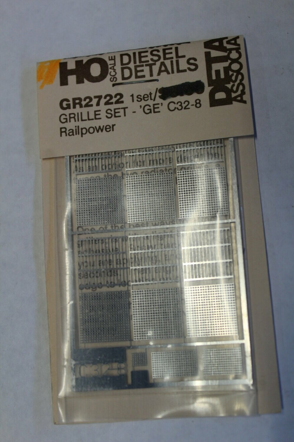 DETAIL ASSOCIATES 2722 GRILLES GE C32-8 RAILPOWER