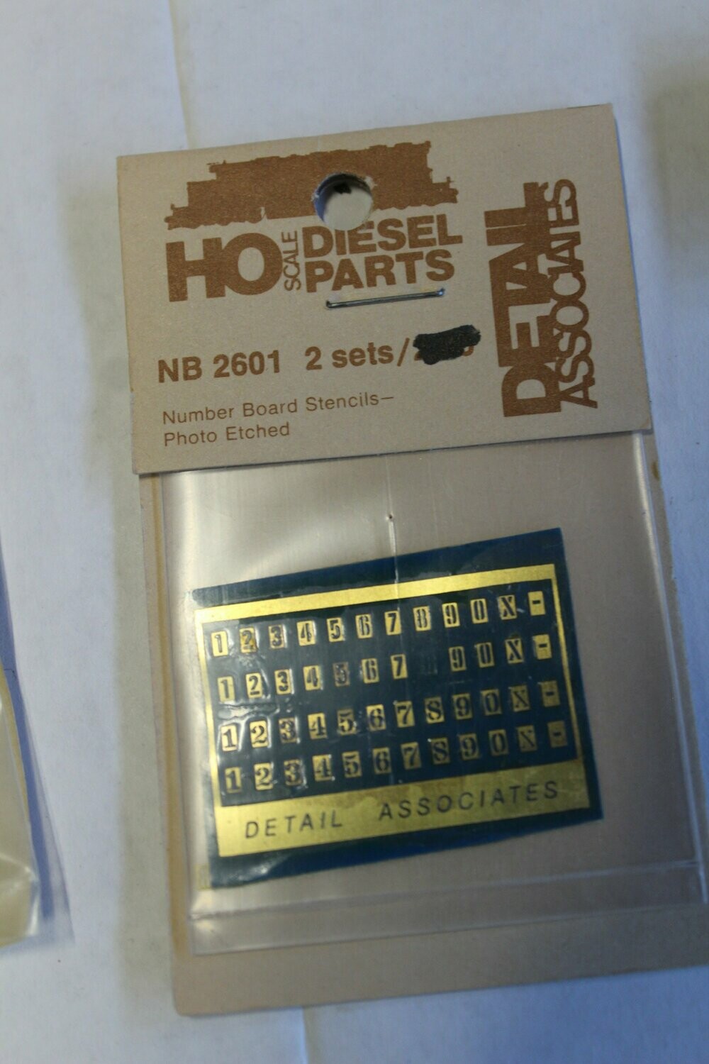 DETAIL  ASSOCIATES 2601 NUMBER BOARD STENCILS