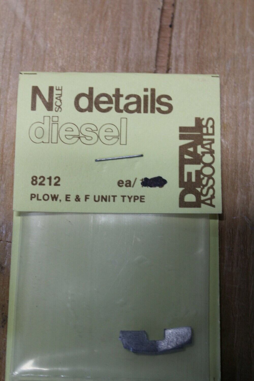 DETAIL ASSOCIATES 8212-1 PLOW E & F UNITS