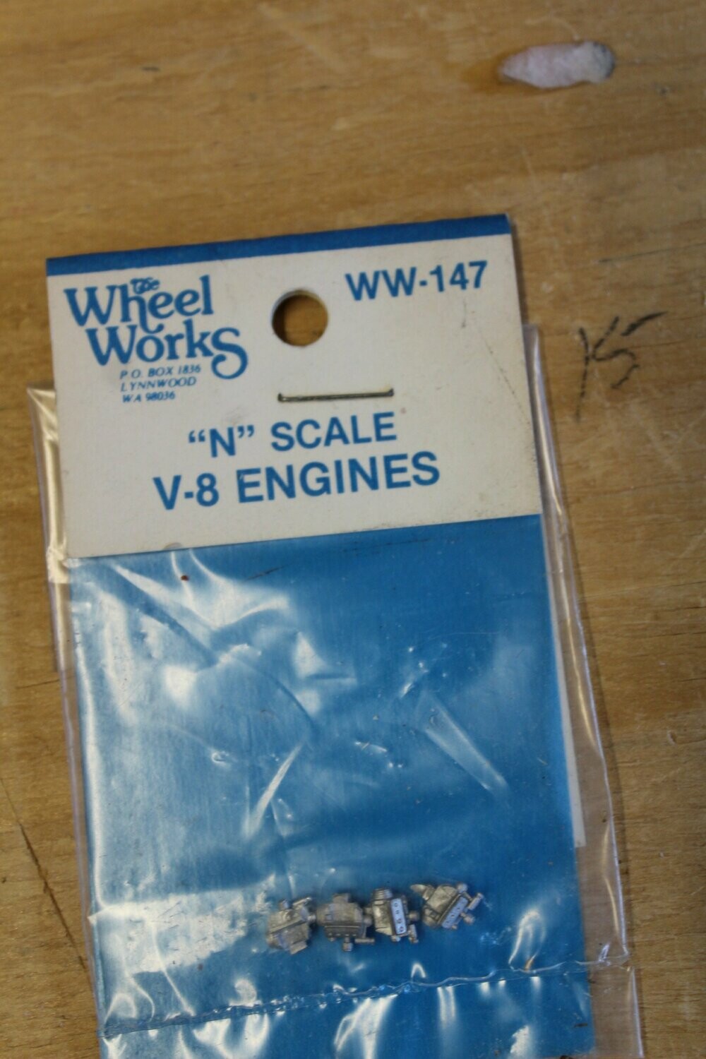 WHEEL WORKS WW-147 V-8 ENGINES (4)   N SCALE