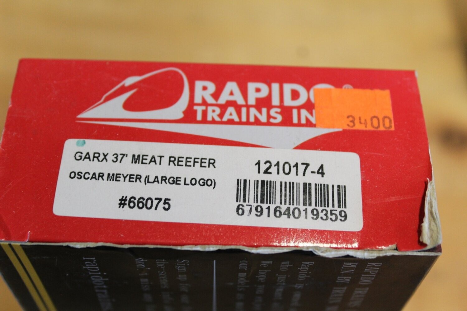 RAPIDO TRAINS 121017-4 GARX OSCAR MYERS (large logo) 37' MEAT REEFER