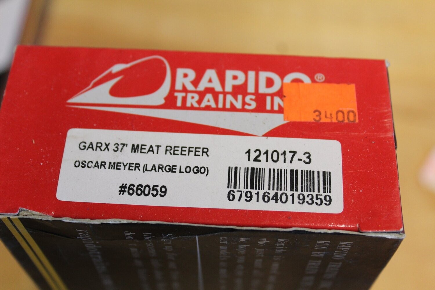 RAPIDO TRAINS 121017-3 GARX OSCAR MYERS (large logo) 37' MEAT REEFER