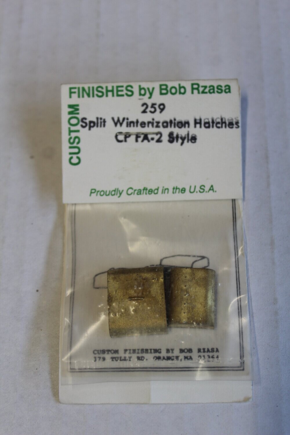 Custom Finishing/Finishes 259 WINTERIZATION HATCHES SPLIT CP FA-2