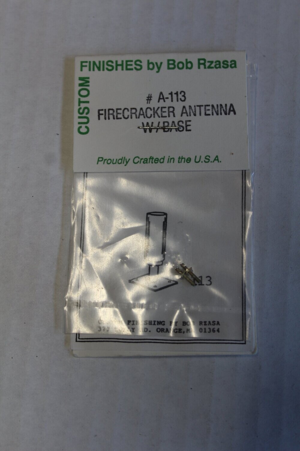 CUSTOM FINISHES 113 FIRECRACKER ANTENNA W/BASE