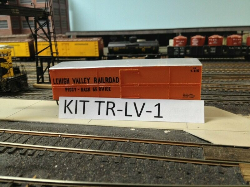 Lehigh Valley 32 ft Trailer HO BLACK DECALS