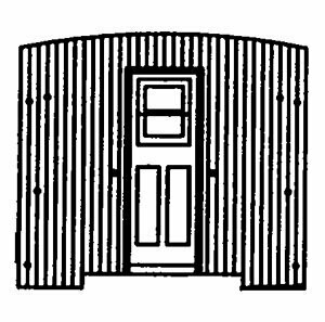 Caboose Ends  wood sheath (1 pr)