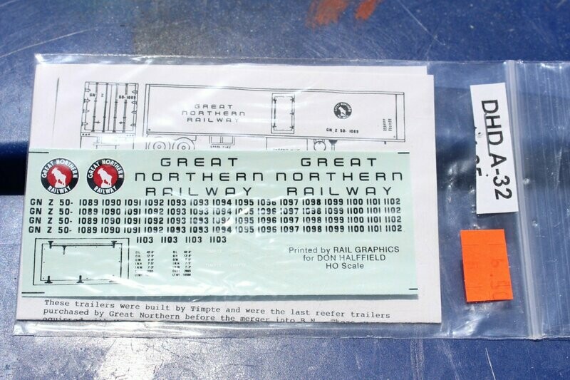 Great Northern Insulated Trailer built by Timpte Decal Set