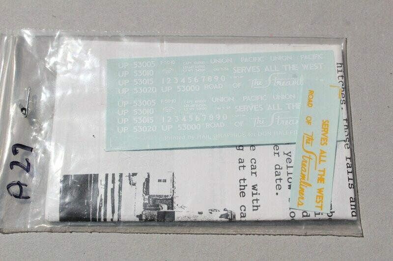 Union Pacific Piggy back flat car decal set