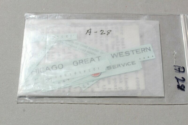 Chicago Great Western 40' Trailmobile Trailer decal set