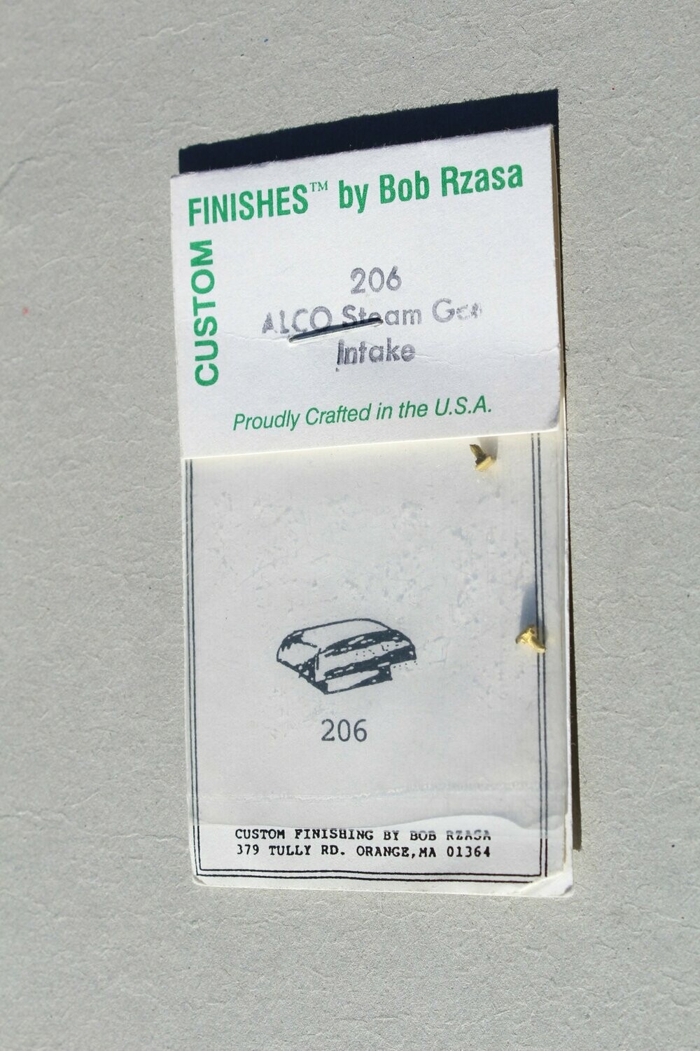 Custom Finishing/Finishes 206 ALCO Steam Generator Intake