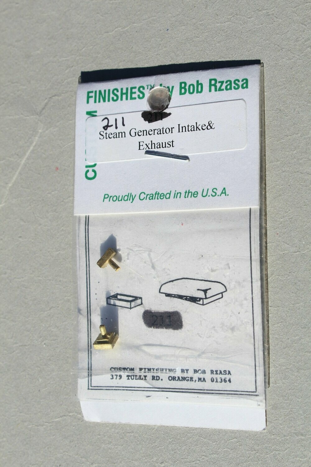 Custom Finishing/Finishes 211 Steam Generator Intake and Exhaust