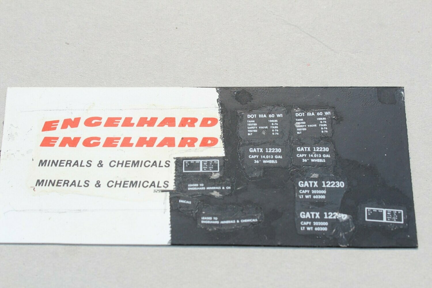 Engelhard Tank Car (GATX) Decals