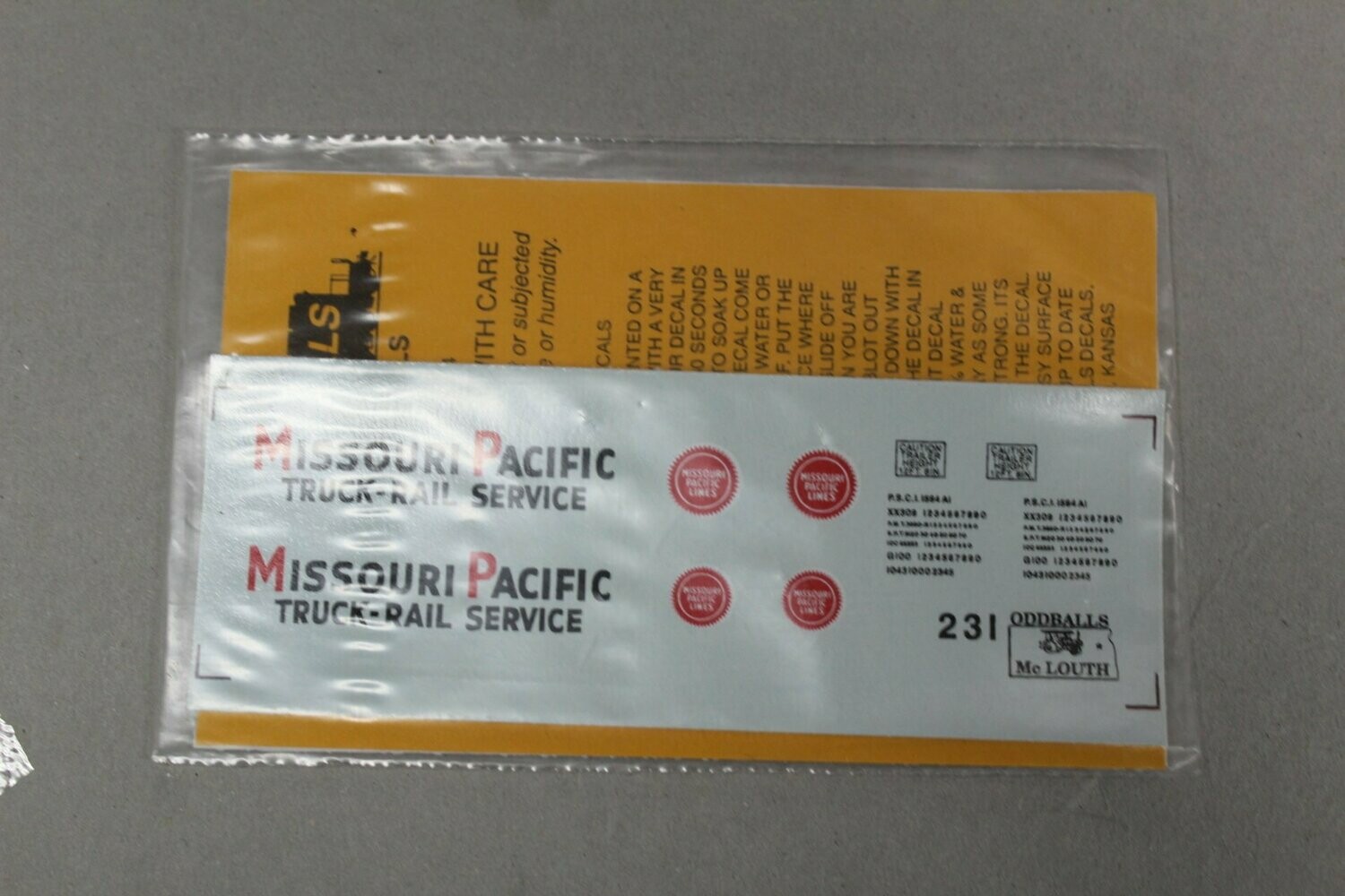 Missouri Pacific 24' Trailer Decal ser ODDBALLS