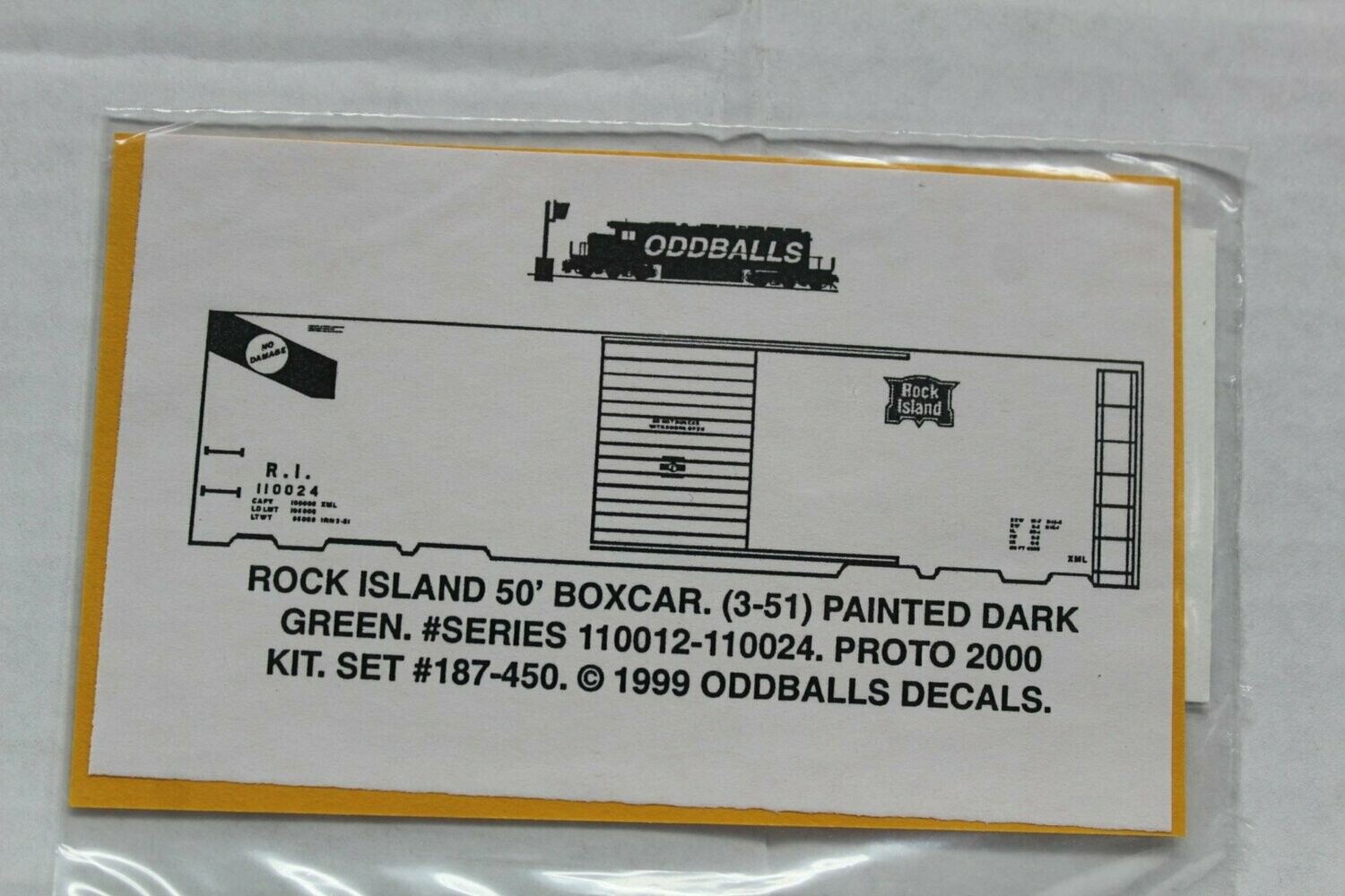 Rocl Island 50' Pulg Door Decal set ODDBALLS