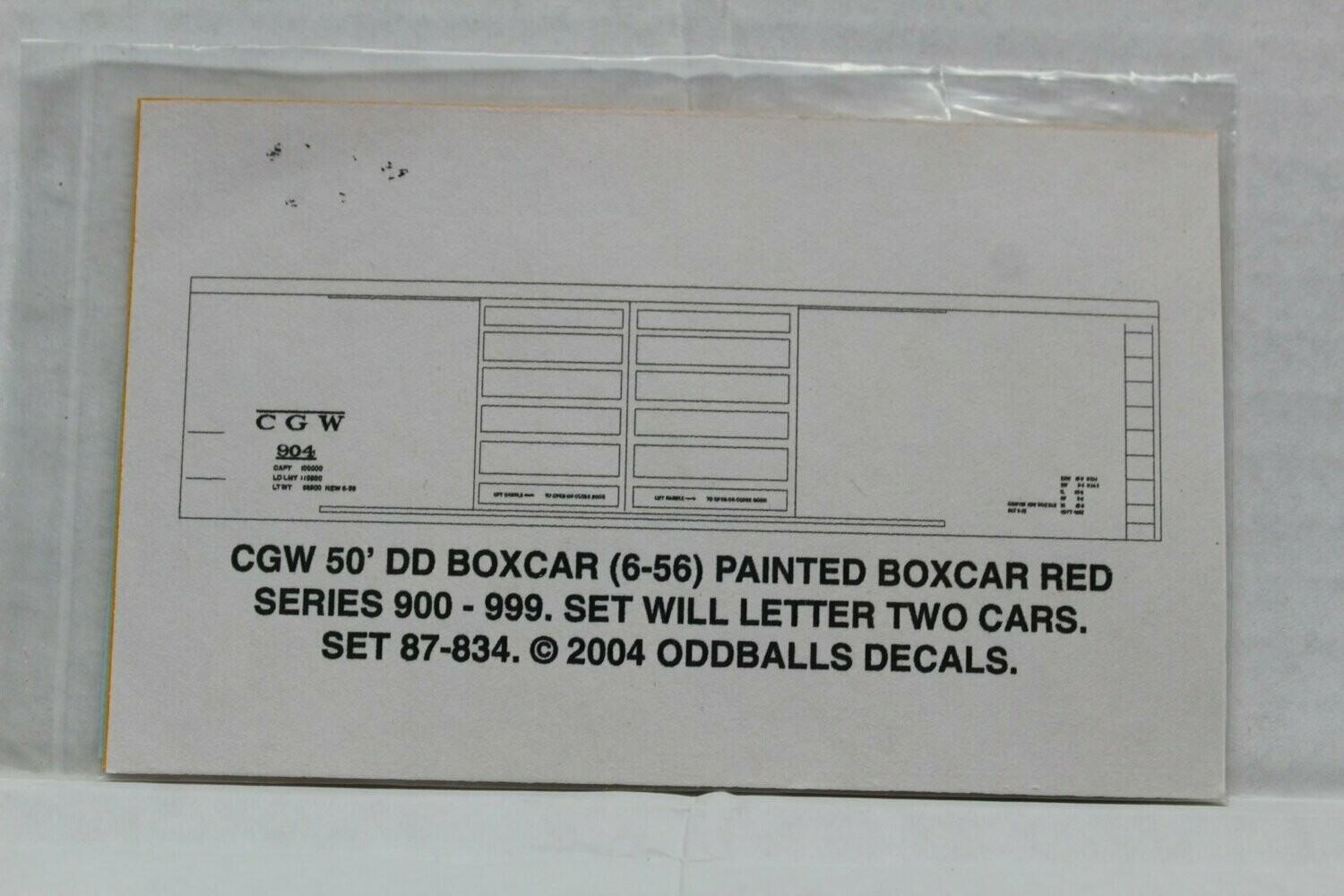 Chicago  Great Western (CGW) 50' DD Boxcar 1956 ODDBALLS