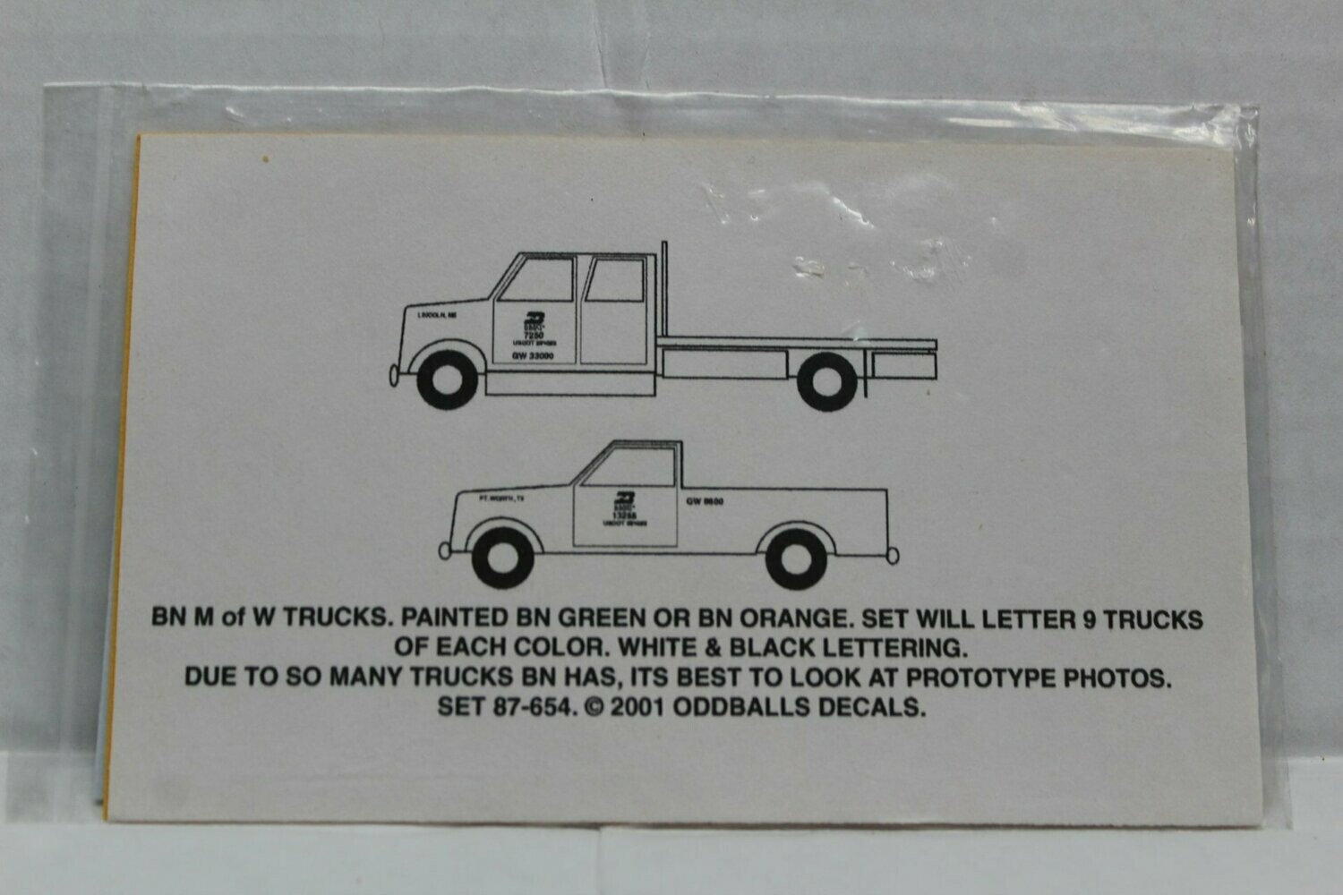 Burlington Northern (BN) Trucks ODDBALLS