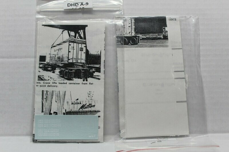 Burlington (CBQ) Container Decal set