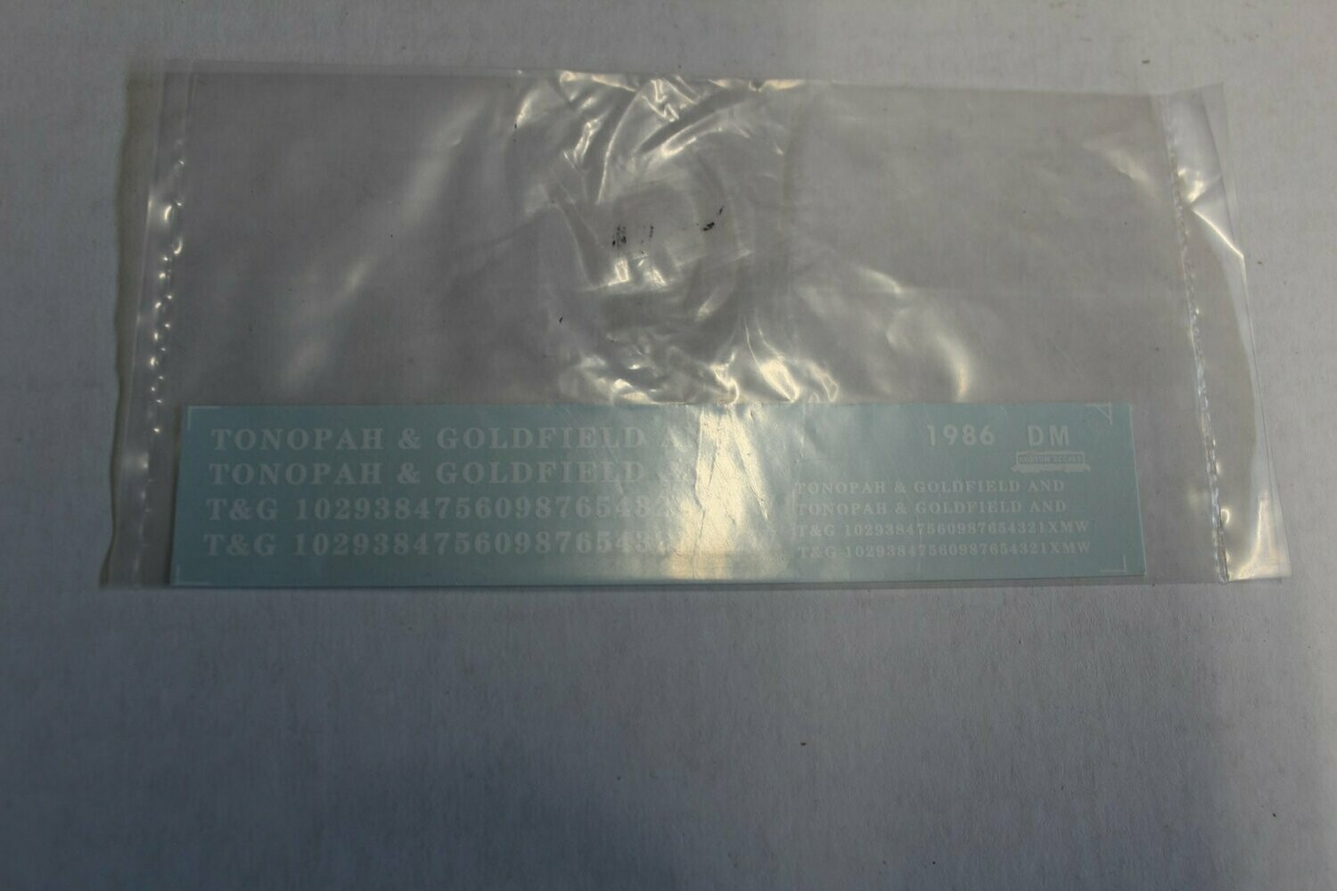 TONOPAH & GOLDFIELD (T&G) XMW Decal set