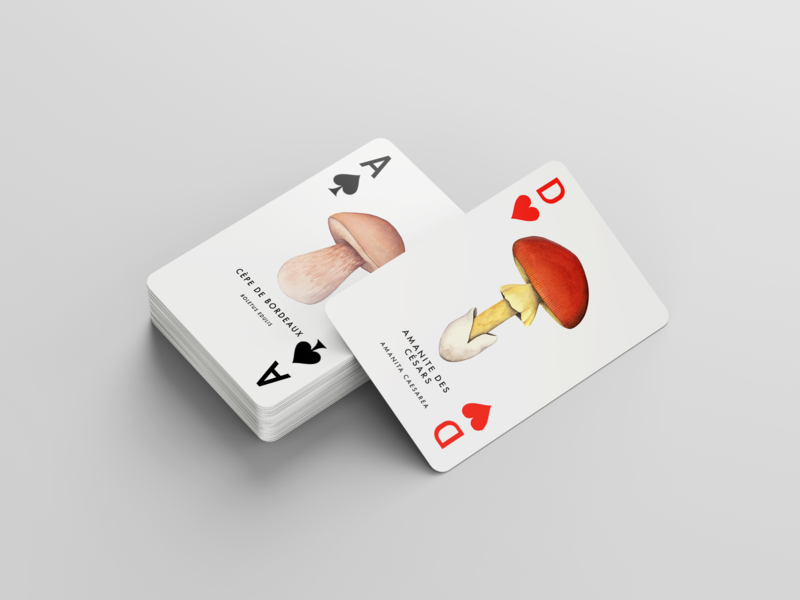 The European mushrooms playing cards deck