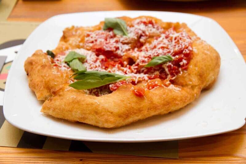 Pizza Cilentana + Zeppole con alici + Ciambotta