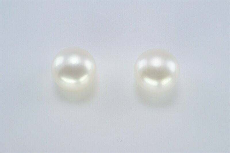 Ohrstecker Perle weiss Button 8.0 mm Ohrstecker Perle weiss Button 8.0 mm