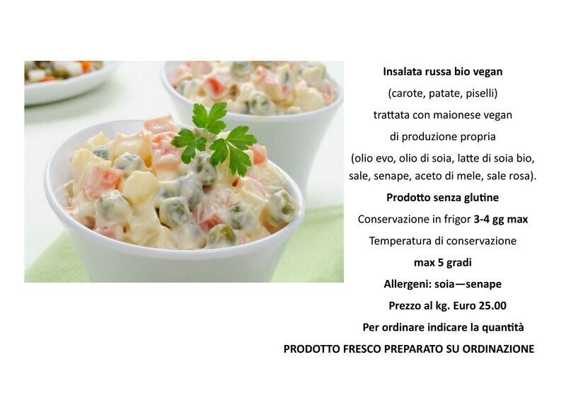 Insalata russa bio vegan da 200 gr.