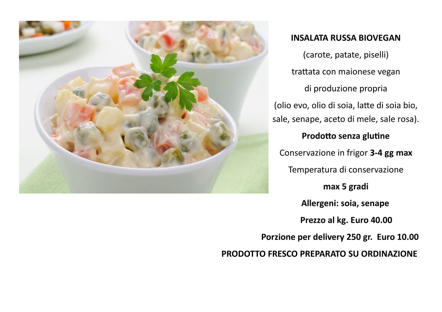 Insalata russa bio vegan da 200 gr.