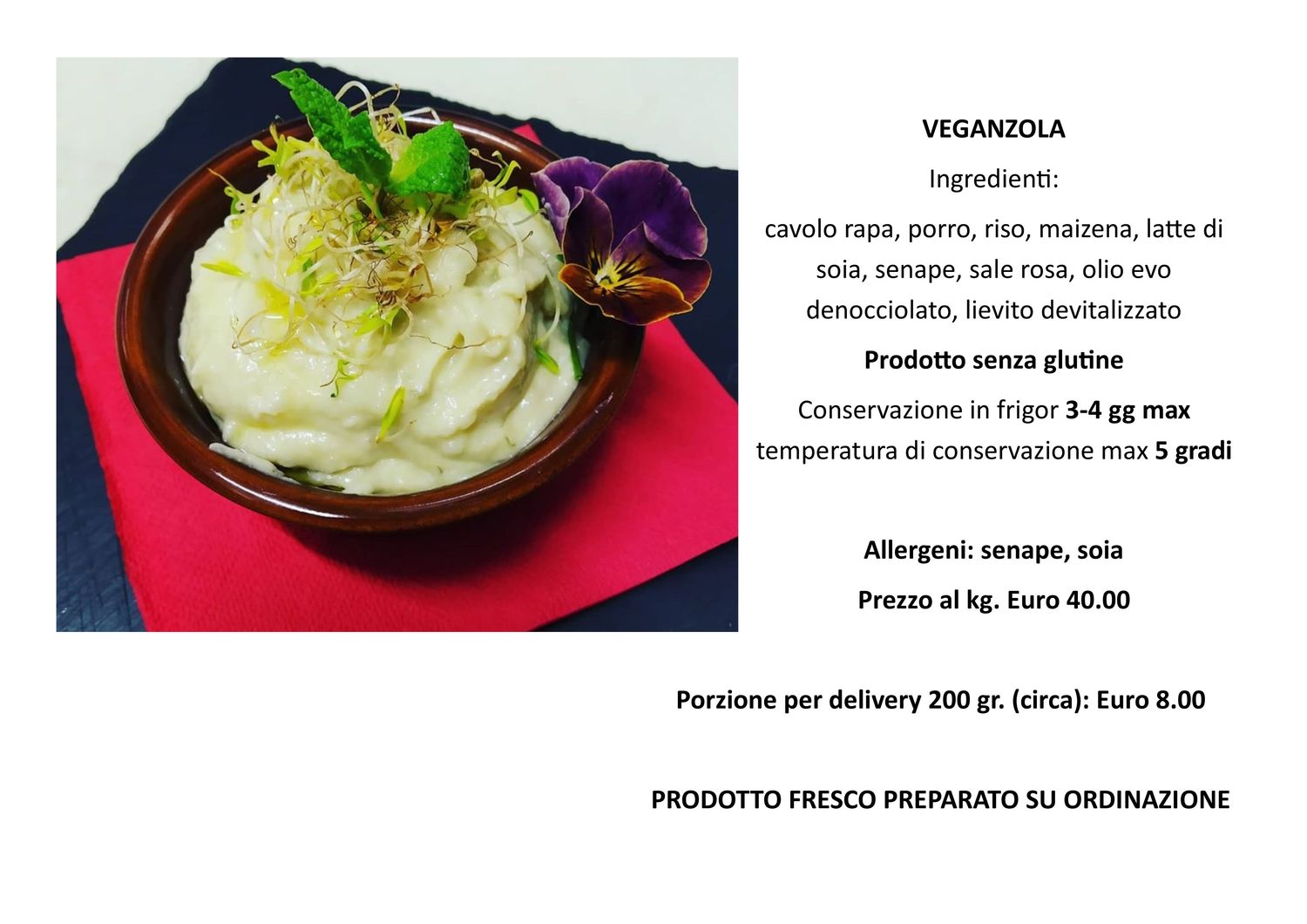 Veganzola da 200 gr.