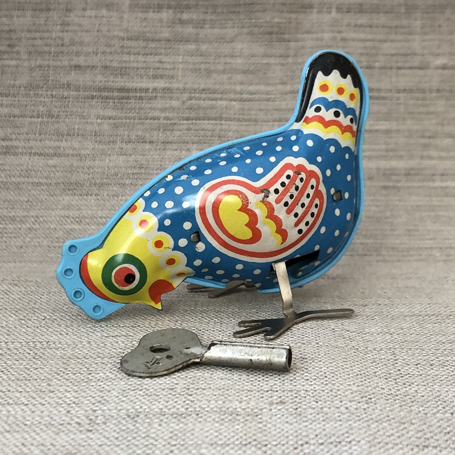 Механическая заводная игрушка «Курочка», с ключом, СССР, 1970-е гг.