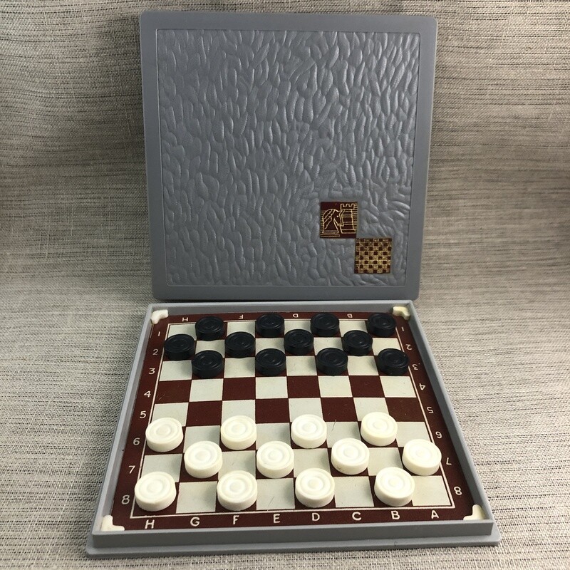 Шашки, СССР, дорожный набор на магнитах, 1980-е гг.