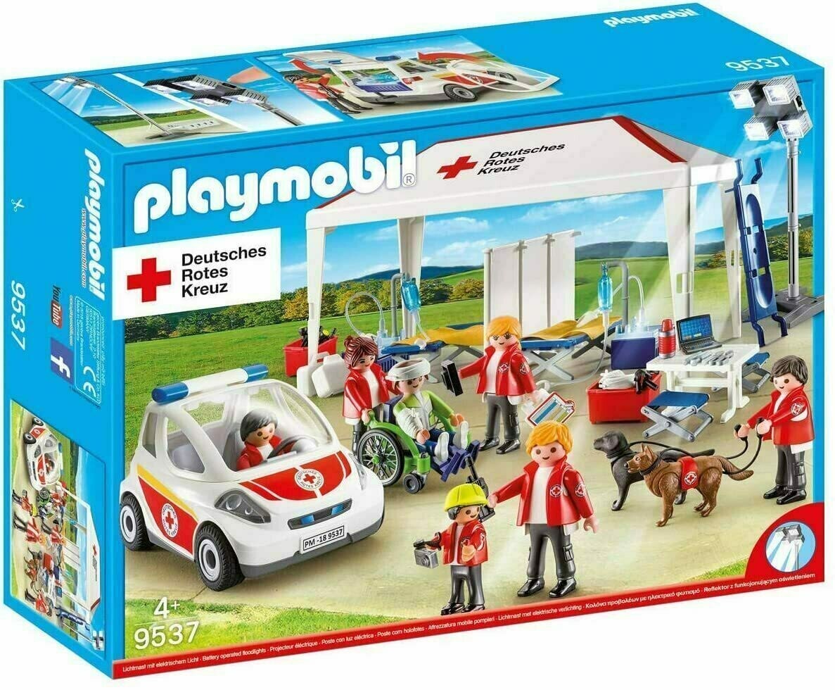 Playmobil DRK Versorgungszelt mit Notarzt-Einsatzfahrzeug