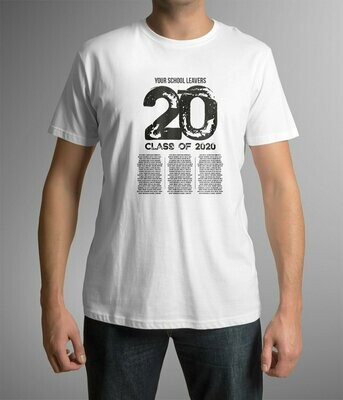 Gents School Leavers T-Shirt 2020 - Style 2 - Bulk Buy