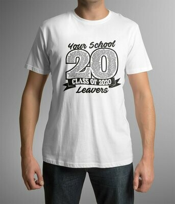 Gents School Leavers T-Shirt 2020 - Style 1 - Bulk Buy