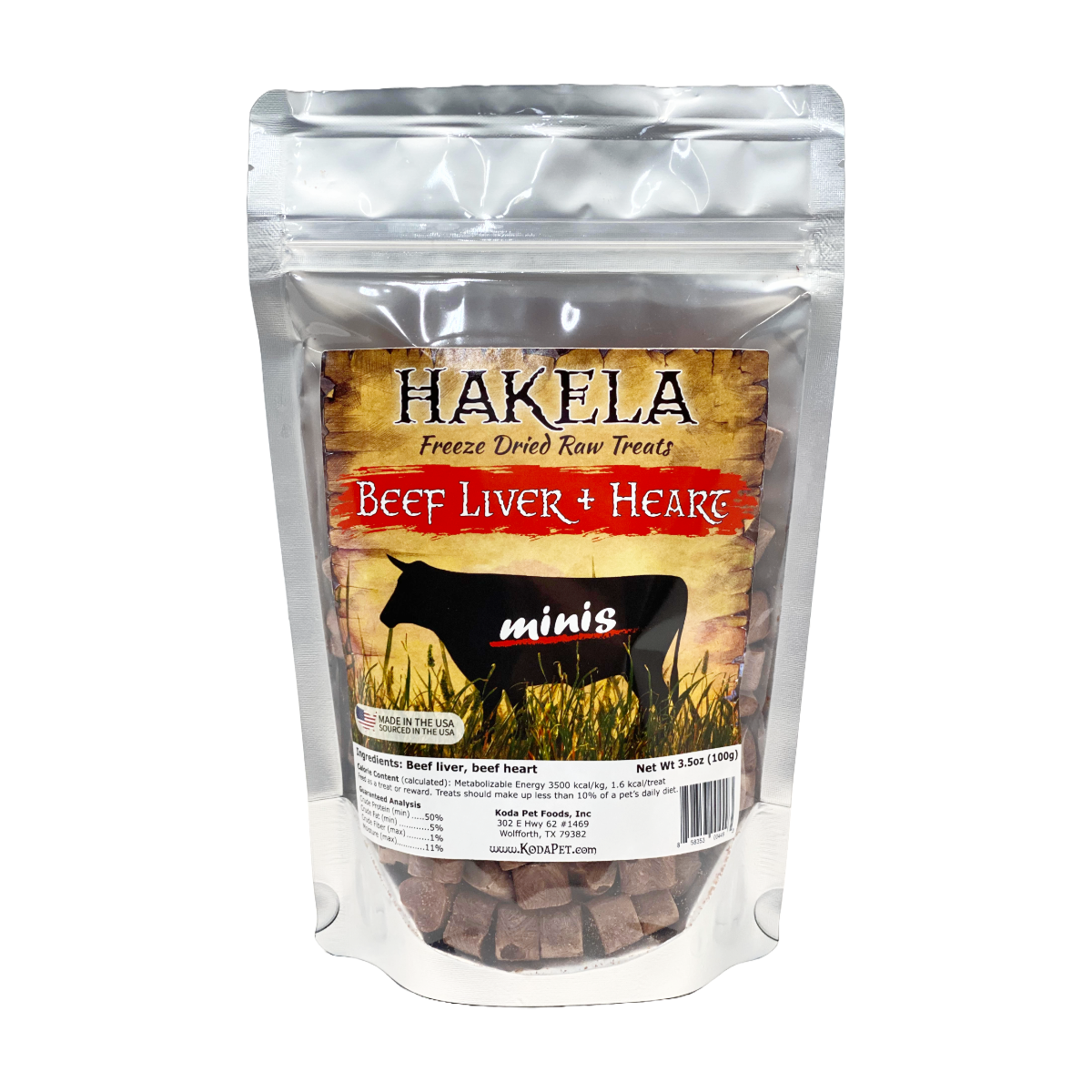 Hakela Beef Minis 3.5oz Stand Up Pouch (12ct case)