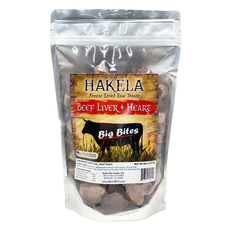 Hakela Beef Big Bites 8oz Stand Up Pouch (6ct case)
