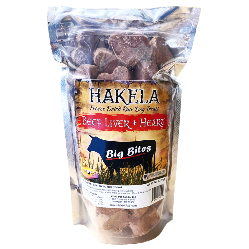 Hakela Beef Big Bites 8oz Stand Up Pouch (6ct case)