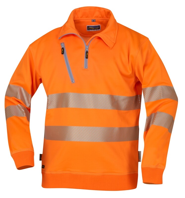 WIKLAND Zip Sweatshirt EN ISO 20471 Kl. 2