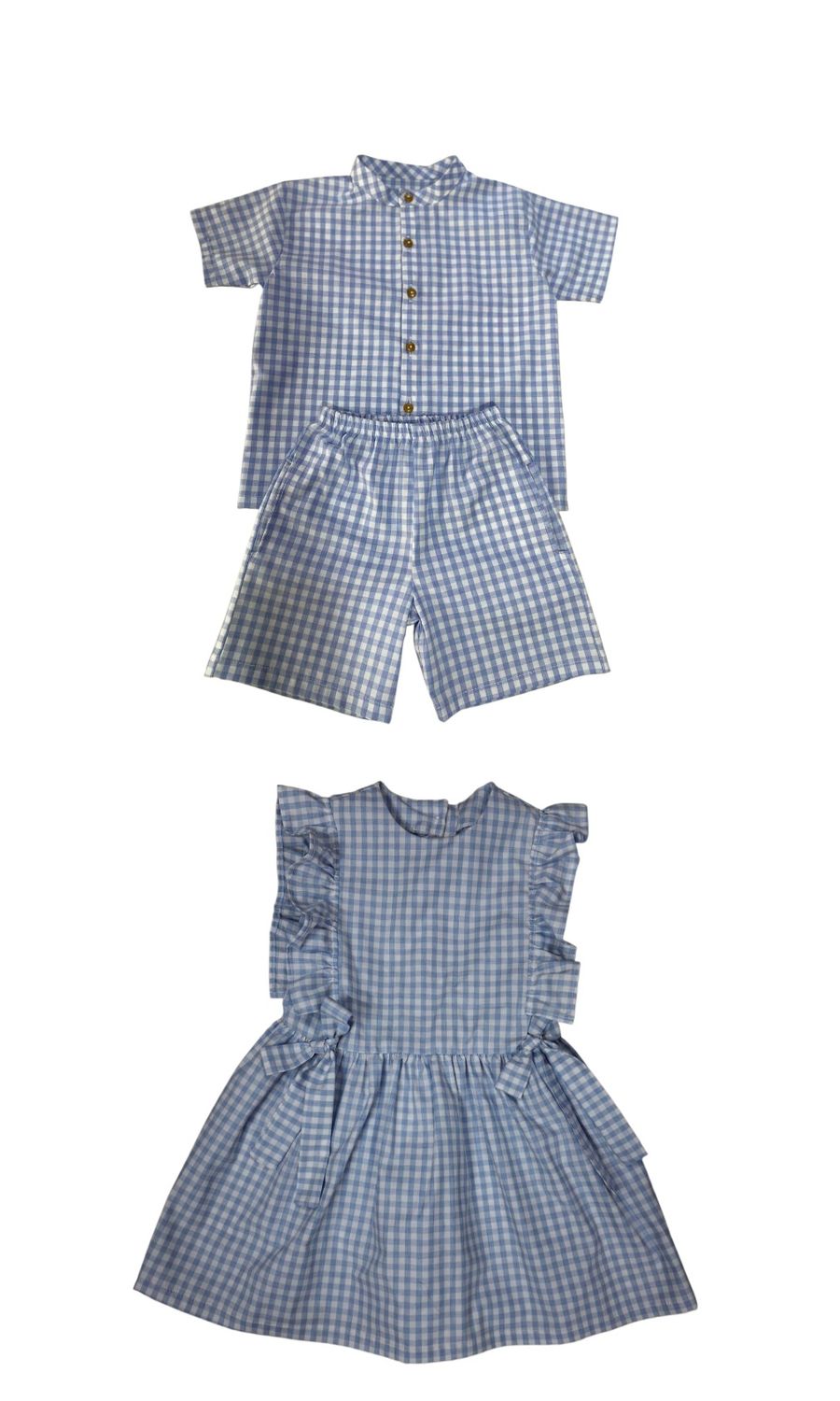 Juego short y camisa para niño Vestido niña
