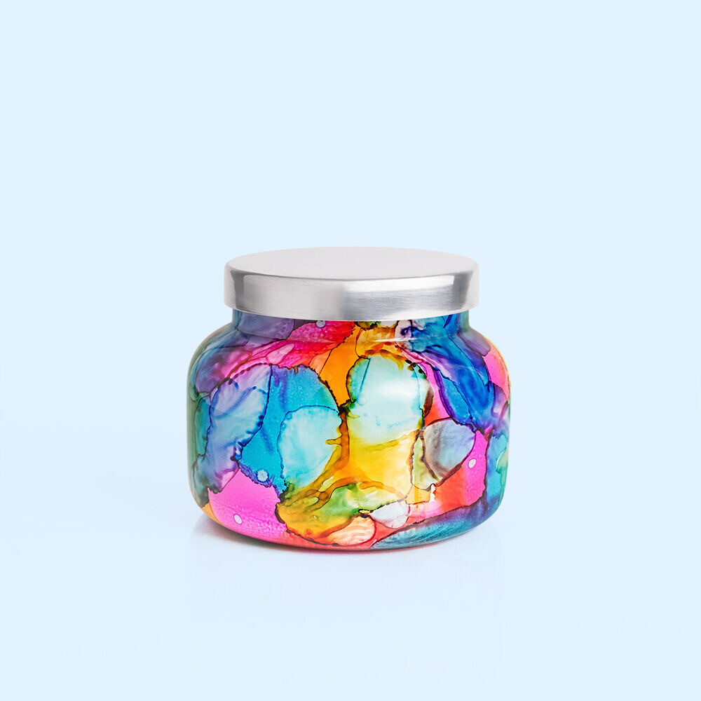 19 oz Volcano Rainbow Watercolor Jar Candle