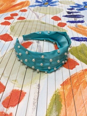 Turquoise Pearl Headband 