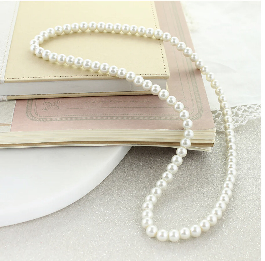 24” Pearl Stretch Necklace 