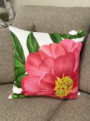 Blooming Pink Outdoor Pillow Cover