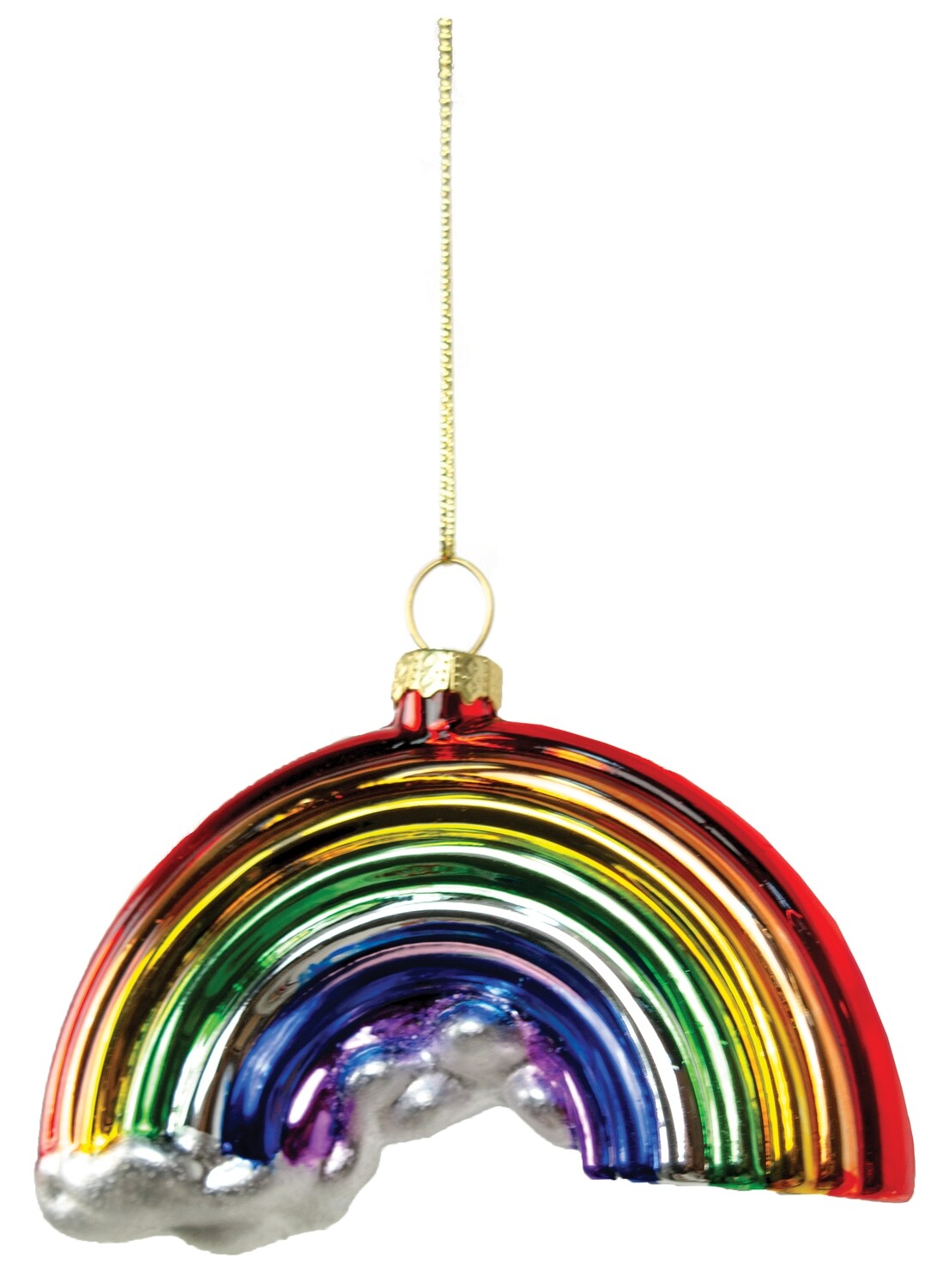 Glass rainbow ornament, 4 in  6      