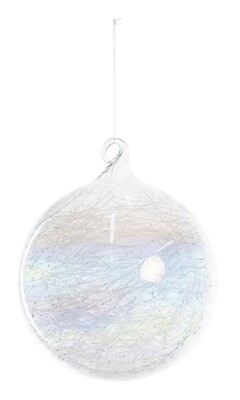 Clear glass iridescent static ball, 3 in  12      