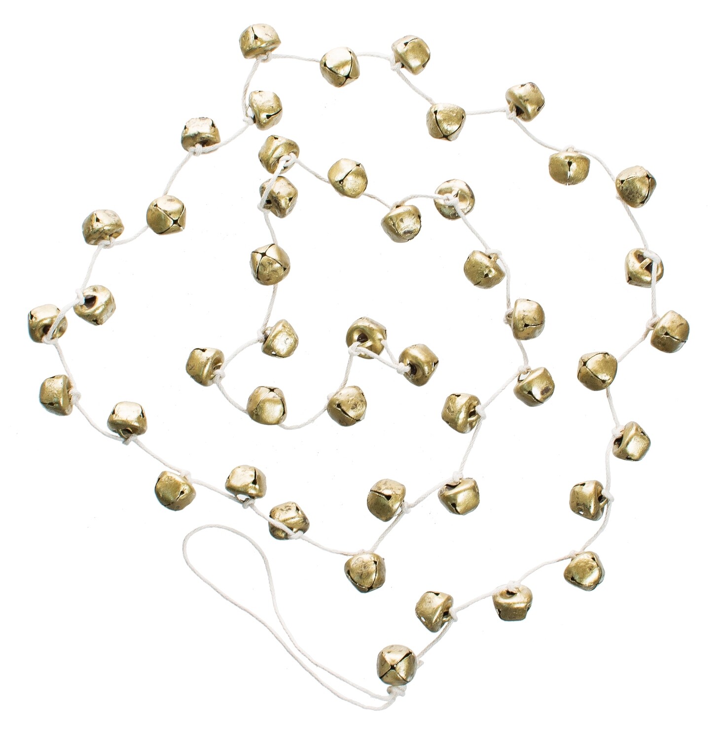 Gold metal jingle bells garland, 48 in  12      