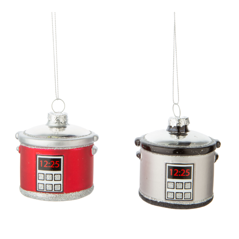 2 Asst&#39;d Blown glass quick pot ornaments 3.25 in  12            