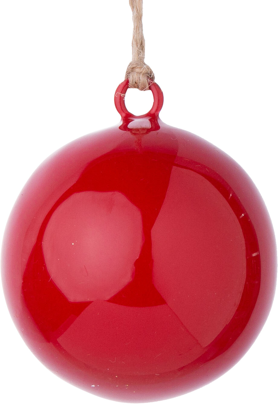 Red enamel metal ball ornament 2 in  12            