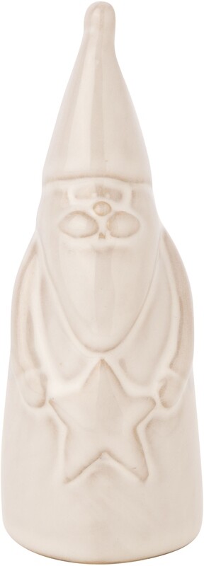 Santa, rubbed white finish, painted resin tabletop 5.25 in 8            