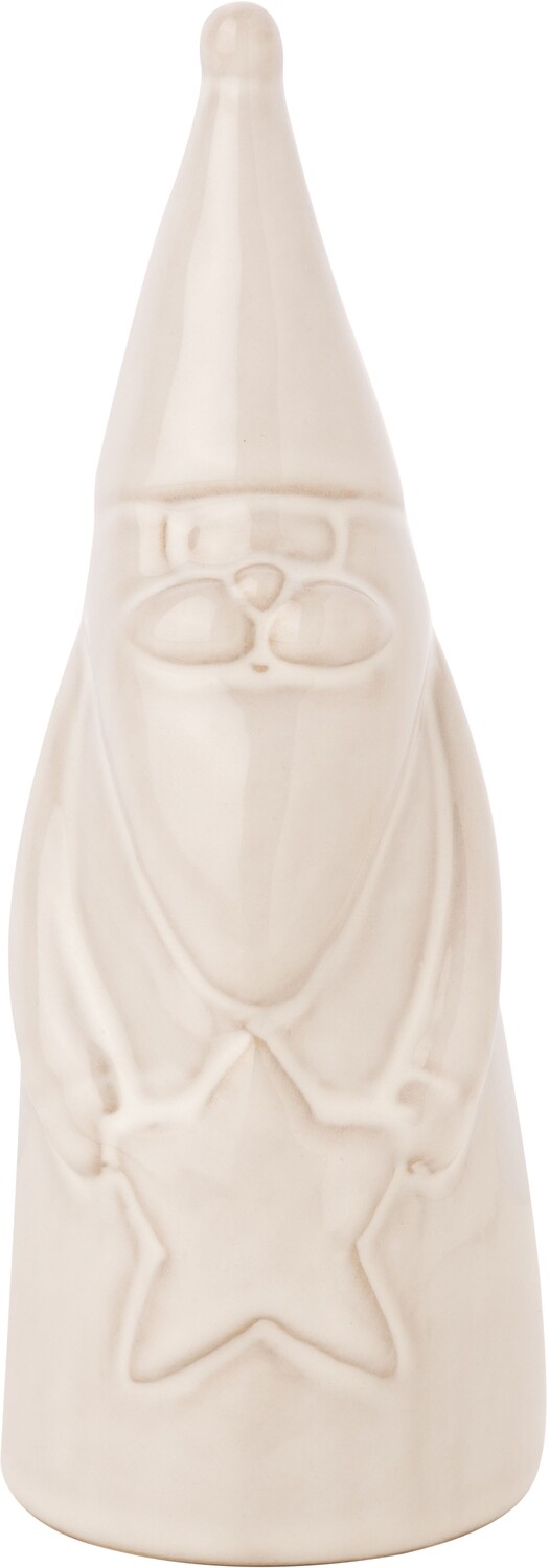 Santa, rubbed white finish, painted resin tabletop 7.5 in  6            