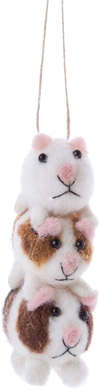 Felt guinea pig stack ornament, 3.75 in  6      